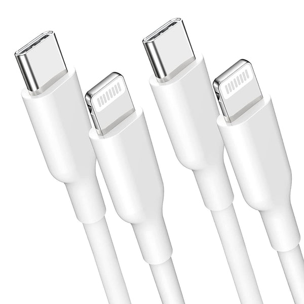 NÖRDIC Non MFI Lightning to USB C cable for iPhone, iPad and iPod white 50cm
