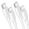NÖRDIC Non MFI Lightning to USB C cable for iPhone, iPad and iPod white 50cm