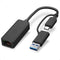 NÖRDIC Nätverksadapter USB-A och USB-C 3.0 till 5G Ethernet