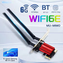 NÖRDIC PCIe AX210 WiFi Card, Tri-Band 6 GHz/5 GHz/2.4 GHz Internal Network Card, 5400 Mbps, PCIe, 8 dBi, Bluetooth 5.3 Adapter