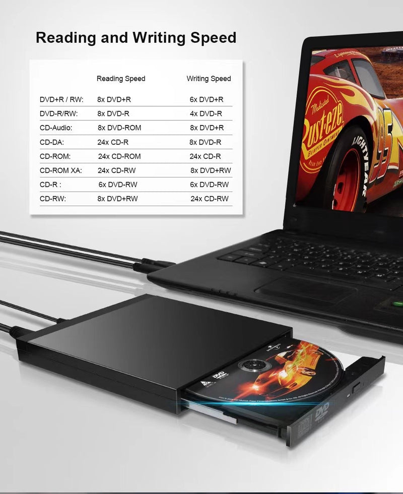 NÖRDIC Portable CD Burner and player and USB hub with SD/TD card reader