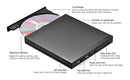 NÖRDIC Portable CD Burner and player and USB hub with SD/TD card reader