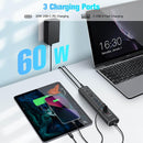 NÖRDIC Powered 10port USB-C & A Hub, 3x10G USB-A and USB-C USB3.2 GEN2, 4x5G USB-A USB3.2 GEN1, 1xUSB-C 20W PD, 2xUSB-A charging with individual switch