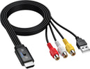 NÖRDIC RCA to HDMI Converter 1080P 16:9/4:3 for VCR, VHS and DVD Players, Mini Composite CVBS Audio and Video Adapter with PAL and NTSC Support