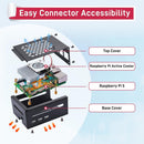 NÖRDIC Raspberry Pi 5 Case with Pi5-Official Active Cooler, Support for PCIe M.2 NVMe SSD