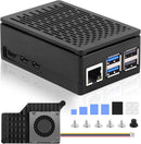 NÖRDIC Raspberry Pi 5 Case with Pi5-Official Active Cooler, Support PCIe M.2 NVMe SSD Shield Top, for Raspberry Pi 5 4GB/8GB