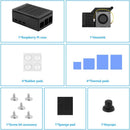 NÖRDIC Raspberry Pi 5 Case with Pi5-Official Active Cooler, Support PCIe M.2 NVMe SSD Shield Top, for Raspberry Pi 5 4GB/8GB