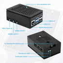 NÖRDIC Raspberry Pi 5 Case with Pi5-Official Active Cooler, Support PCIe M.2 NVMe SSD Shield Top, for Raspberry Pi 5 4GB/8GB