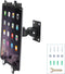NÖRDIC Rotating 360 degree wall mount with metal base and aluminum alloy for tablets in sizes 7-13 inches.