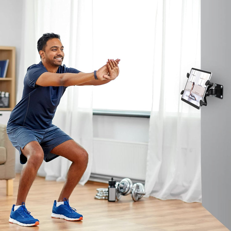 NÖRDIC Rotating 360 degree wall mount with metal base and aluminum alloy for tablets in sizes 7-13 inches.