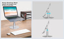 NÖRDIC Rotating aluminum laptop stand, adjustable height Ergonomic computer stand with 360 rotating,