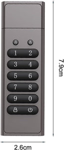 NÖRDIC Secure Encrypted USB Drive with Password Protection and Lock, AES-256-bit, USB 3.0 for Personal Security, 64 GB