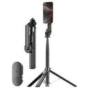 NÖRDIC Selfie-stick for smartphone live streaming, electric suction cup, extendable monopod with Bluetooth tripod