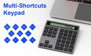 NÖRDIC Slim 34-key Bluetooth numeric keypad with display, 2-in-1 data entry + calculator for laptop, MacBook, Mac, Surface, PC and Chrome