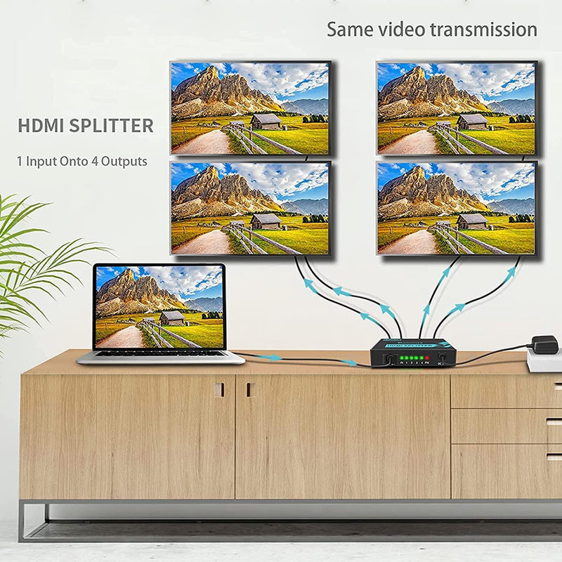 NÖRDIC Splitter 1 to 4 4K30Hz Ultra HD 3D HDCP 2.2