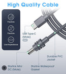 Starlink Mini Cable 3m USB-C to DC Waterproof 100W Input Outdoor Camping Travel Work