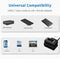NÖRDIC Type E female to USB-C male 90 degree angled adapter
