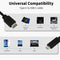 NÖRDIC Type E to USB-C flat cable 50cm