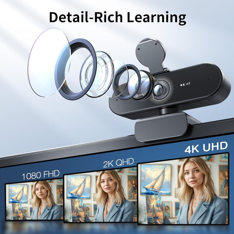 NÖRDIC UHD 4K 30fps Webcam autofocus dual microphone 8 Megapixel 1/2.8" CMOS sensor