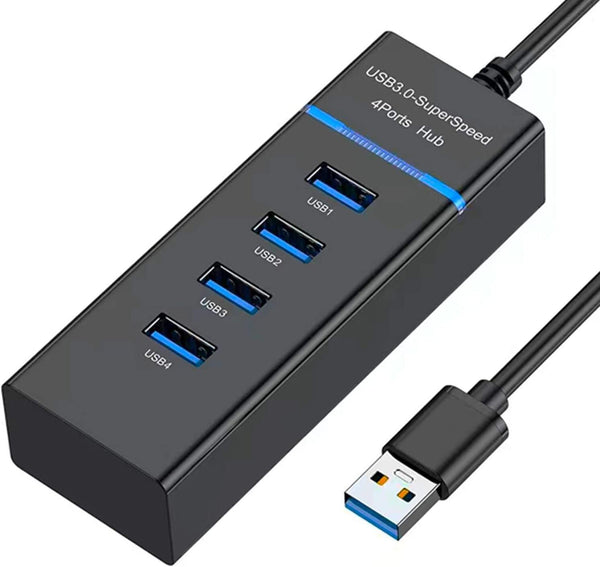 NÖRDIC USB 3.0 4port 5Gbps hub 25cm cable black