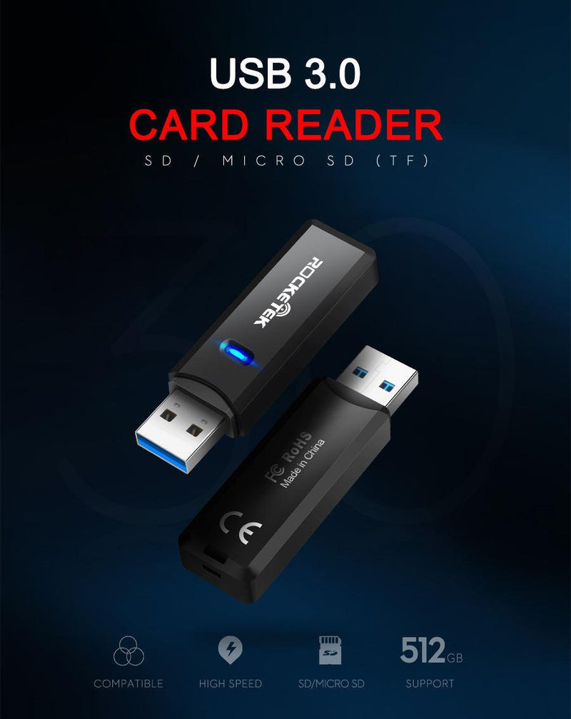 NÖRDIC USB 3.0 Card Reader 2 Slot SD, MicroSD UHS-I