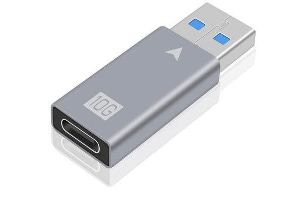 NÖRDIC USB3.2 Gen2 USB-C to USB-A adapter 10Gbps metal grey