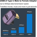 NÖRDIC USB4 angled adapter male to female 40G 8K60Hz PD100W
