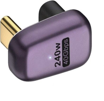 NÖRDIC USB4 angled adapter male to female 40G 8K60Hz PD100W