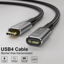NÖRDIC USB 4 extension cable 2m 40Gbps 100W 8K60Hz