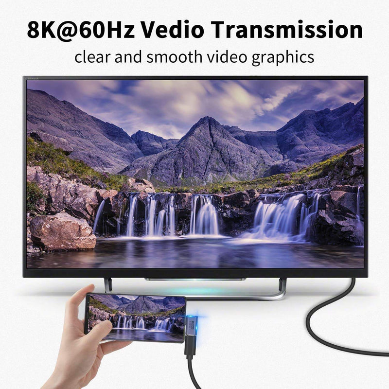 NÖRDIC USB4 angled adapter male to female 40G 8K60Hz PD100W