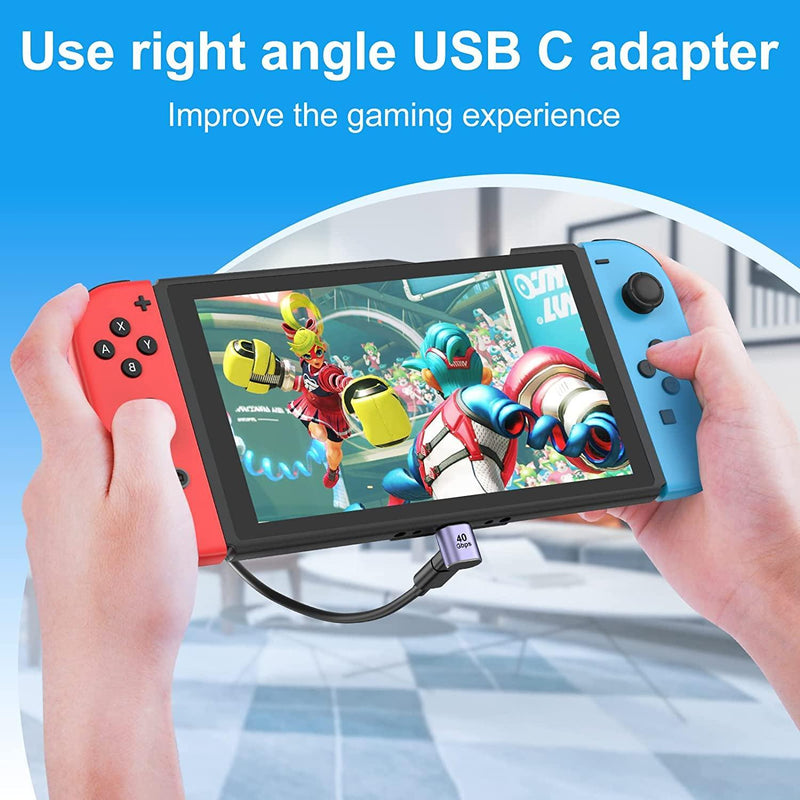 NÖRDIC USB4 angled adapter male to female 40G 8K60Hz PD100W