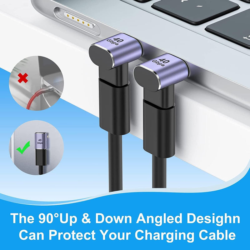 NÖRDIC USB4 angled adapter male to female 40G 8K60Hz PD100W