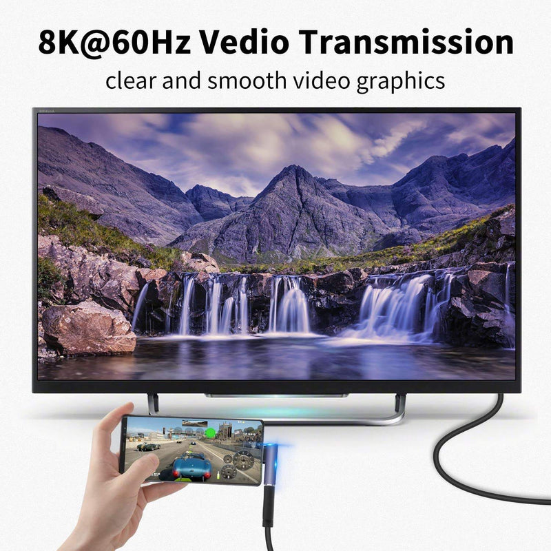 NÖRDIC USB4 angled adapter male to female 40G 8K60Hz PD100W