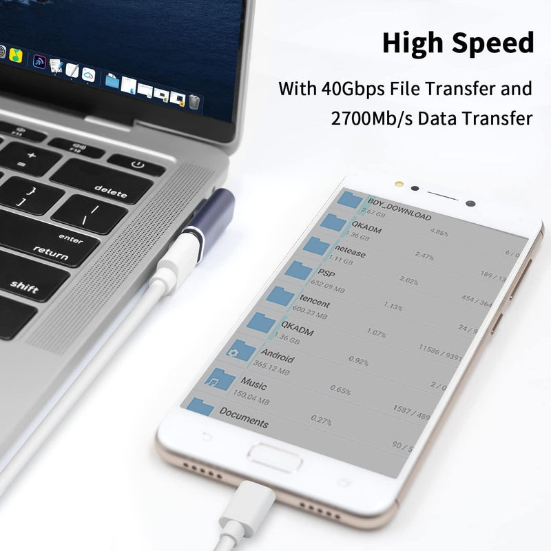 NÖRDIC USB4 angled adapter male to female 40G 8K60Hz PD100W