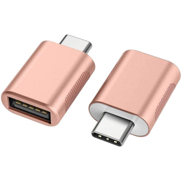 NÖRDIC USB A 3.0 OTG female to USB C male adapter Aluminum Rose Gold OTG USB-C Adapter sync and charging