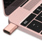 NÖRDIC USB A 3.0 OTG hona till USB C hane adapter Aluminium rose gold OTG USB-C adapter synk och laddning