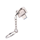 NÖRDIC USB-A 3.1 OTG female to USB C male adapter 5Gbps Aluminum silver sync and charging OTG USB-C adapter