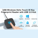 NÖRDIC USB A+C Fingerprint Reader for Windows 10/11, Fast Matching Biometric Fingerprint Scanner