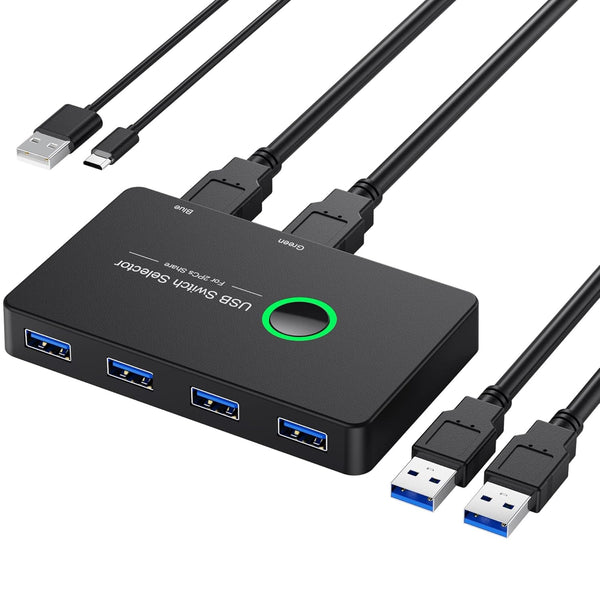 NÖRDIC USB-A Switch 2 computers to 4 USB-A 3.1 5Gbps