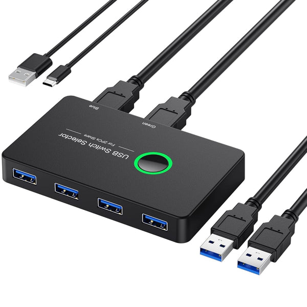 NÖRDIC USB-A Switch 2 computers to 4 USB-A 3.1 5Gbps