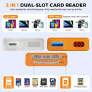 NÖRDIC USB-A, USB-C 3.0 Card Reader 2 Slot CFexpress Type B, SD3.0 UHS-I