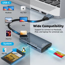 NÖRDIC USB-A, USB-C Card Reader 2 Slot SD4.0, MicroSD4.0 UHS-II