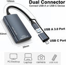 NÖRDIC USB-A, USB-C Card Reader 2 Slot SD4.0, MicroSD4.0 UHS-II