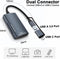 NÖRDIC USB-A, USB-C Card Reader 2 Slot SD4.0, MicroSD4.0 UHS-II