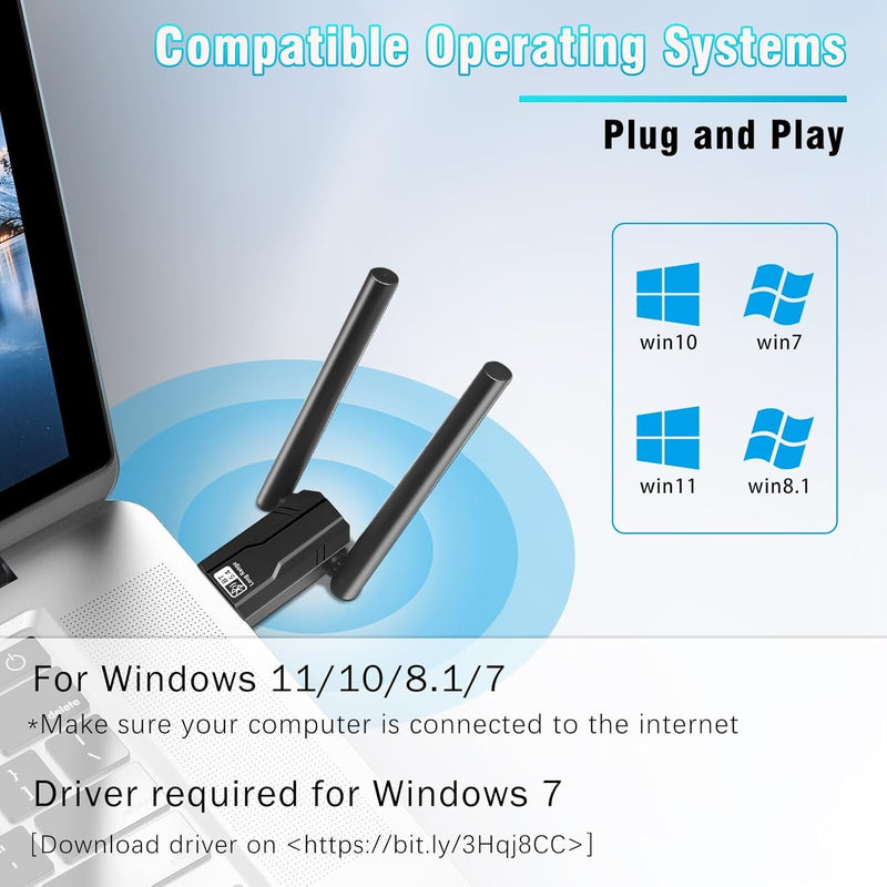 NÖRDIC USB-A long-range Bluetooth 5.4 adapter with 150 meters range.