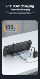 NÖRDIC USB-C 1 to 6 Docking Station for Steam Deck, HDMI 2.0 4k60Hz, RJ45, USB-A 3.0 5 Gbps, 100W USB-C PD