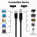 NÖRDIC USB-C 2.0 to USB 2.0 B Data Cable 3m USB Printer Cable