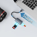 NÖRDIC USB-C 3.0 Card Reader 2 Slot SD3.0, MicroSD3.0 UHS-I