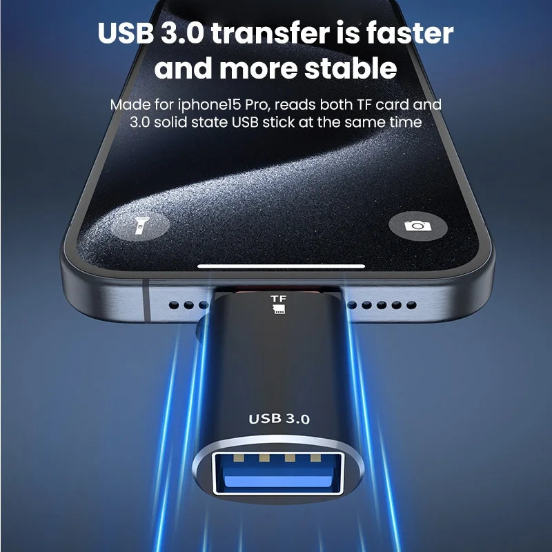 NÖRDIC USB-C 3.0 Card Reader and OTG Adapter MicroSD, 1xUSB-A UHS-I