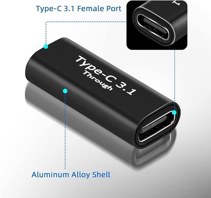 NÖRDIC USB C 3.1 Gender Changer female to female USB Type C 3.1 adapter